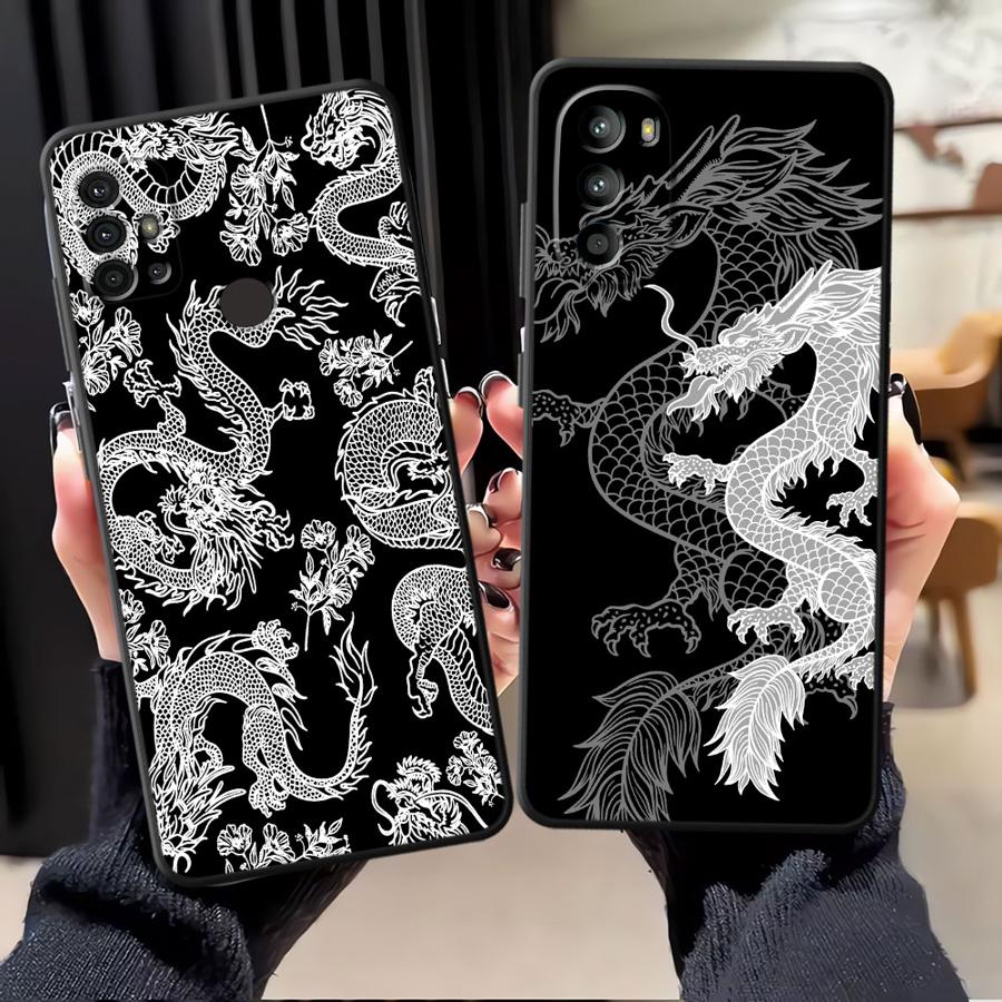 Phone Cases Motorola - Cool Chinese Dragon Soft Back Phone
