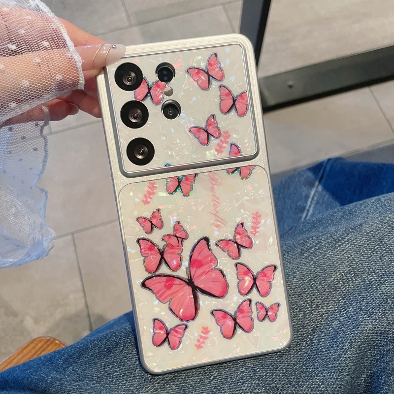 Luxury Plating Case - Luxury Butterfly Aurora Shell Pattern Case