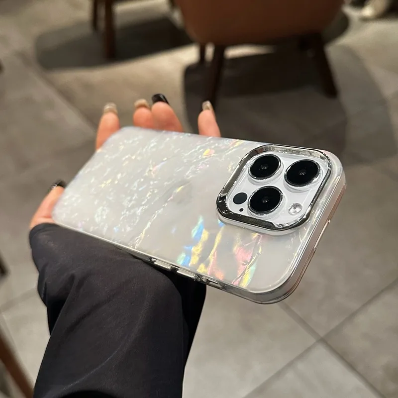 Gradient Color Case - Aurora Glitter Shell Case for iPhone
