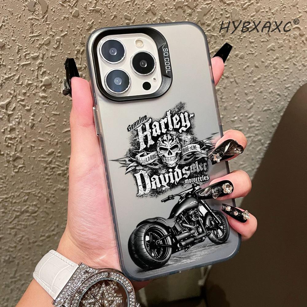 Phone Cases Art - HYBXAXC Gothic H-harley Skull Motorcycle Design