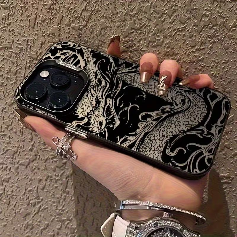 Gradient Color Case - Dragon Totem Pattern Phone Case For