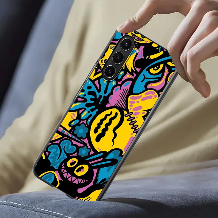 Phone Cases Z Fold 7 - Cartoon Graffiti Design Case for Samsung