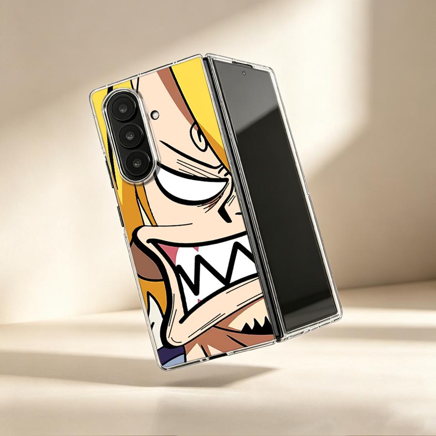 Phone Cases Z Fold 7 - Angry Sanji Anime Case for Samsung