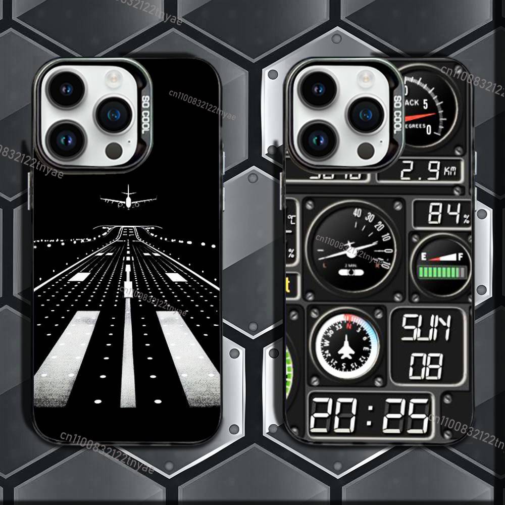 Gradient Color Case - Aviation Airplane Instrument Phone Case For