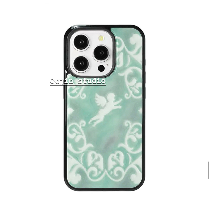 Mint Green Baroque Pattern Ang - Phone Cases Green 评论和价格