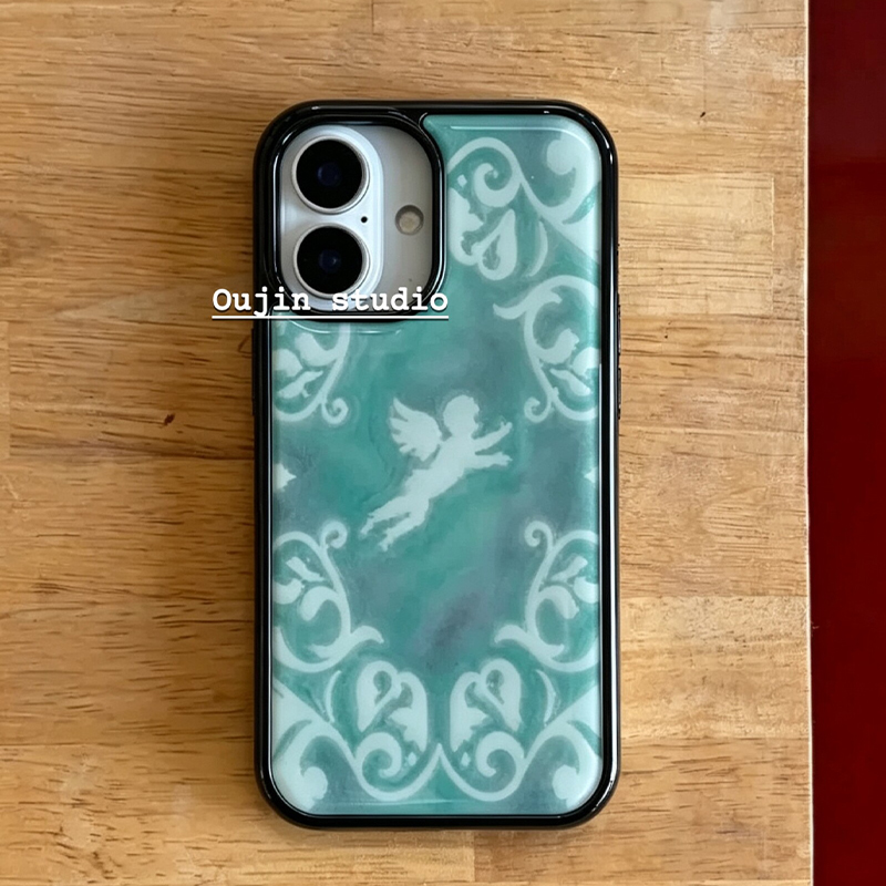Mint Green Baroque Pattern Ang - Phone Cases Green 评论和价格