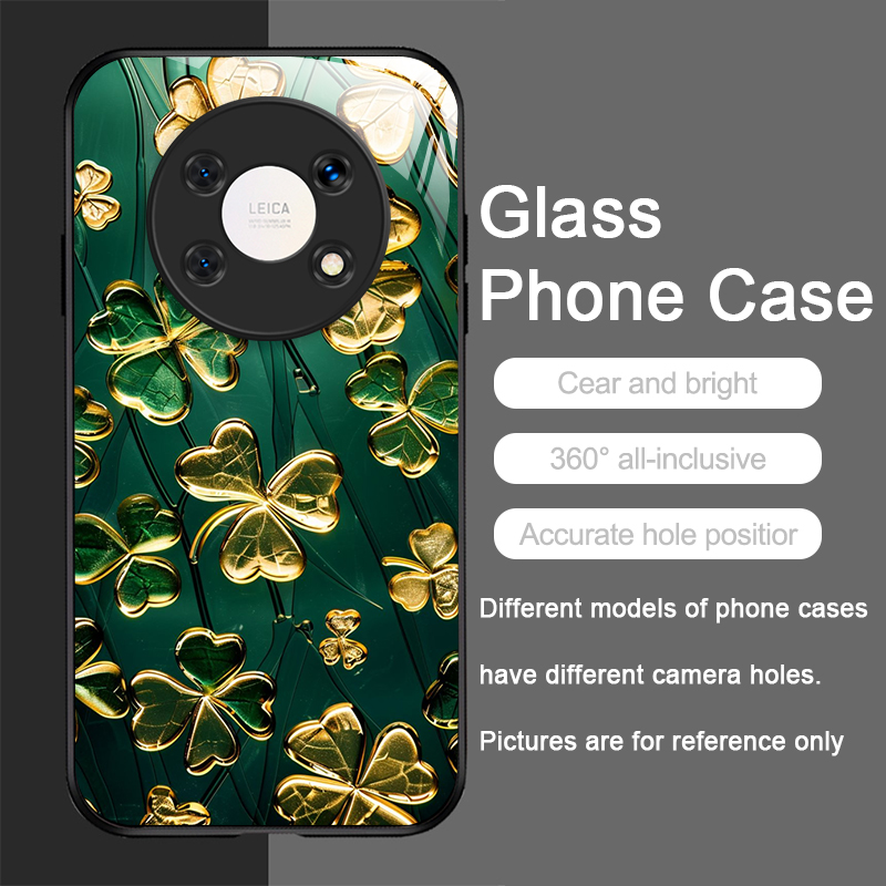 Luxurious Green Four-leaf Clov - Phone Cases Green 评论和价格