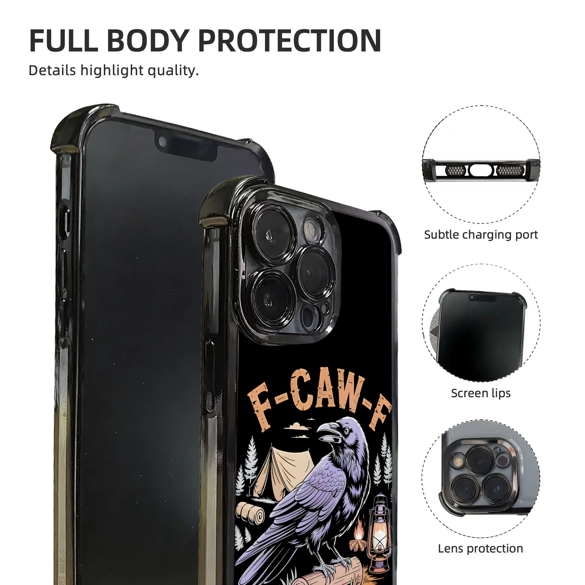 Funny Raven F CAW F I'm Campin - Phone Cases Funny 评论和价格