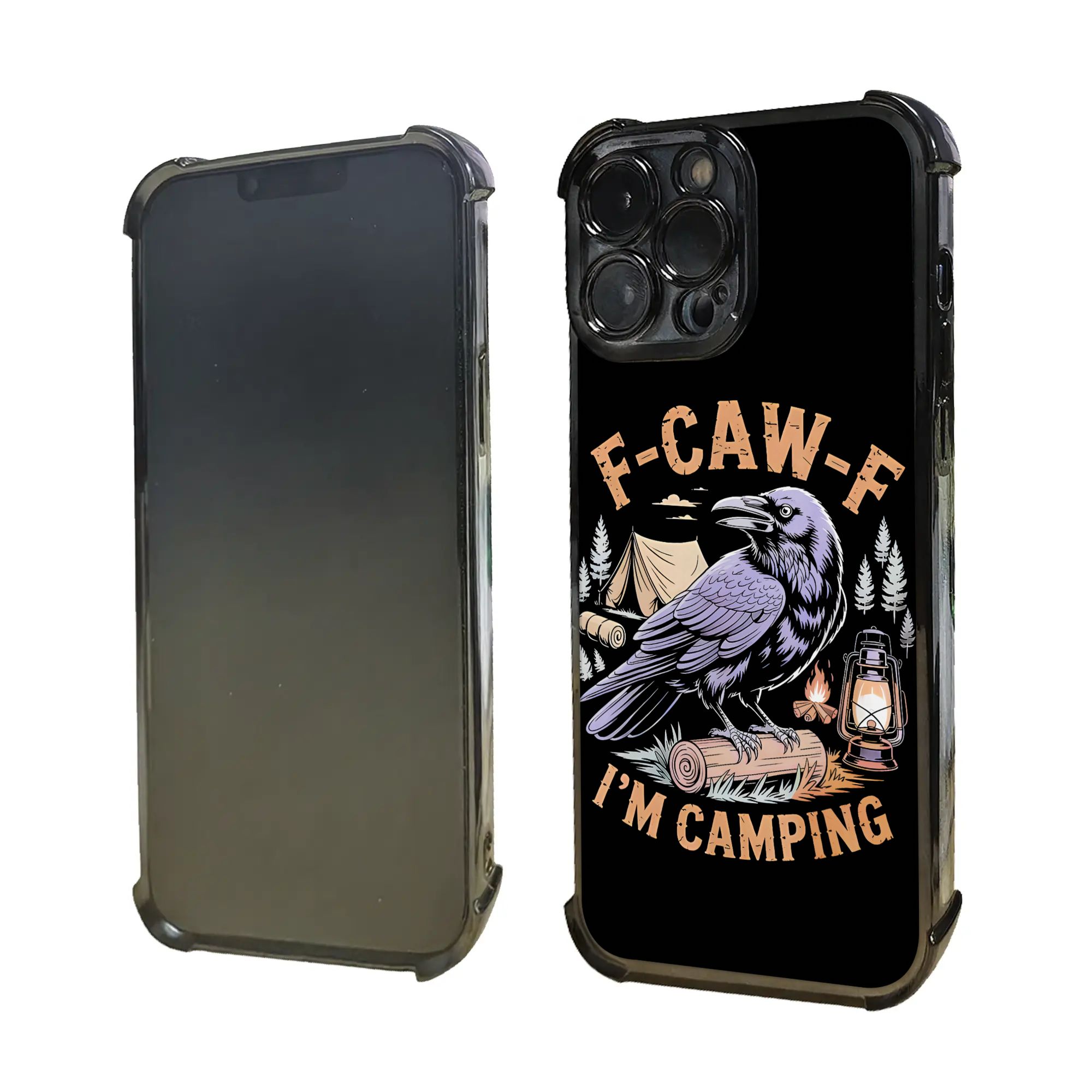 Funny Raven F CAW F I'm Campin - Phone Cases Funny 评论和价格