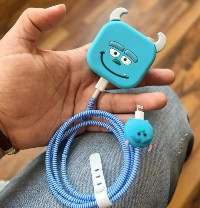 4Pcs/Set Cute 3D Cartoon Cable - Phone Cases Uk 评论和价格