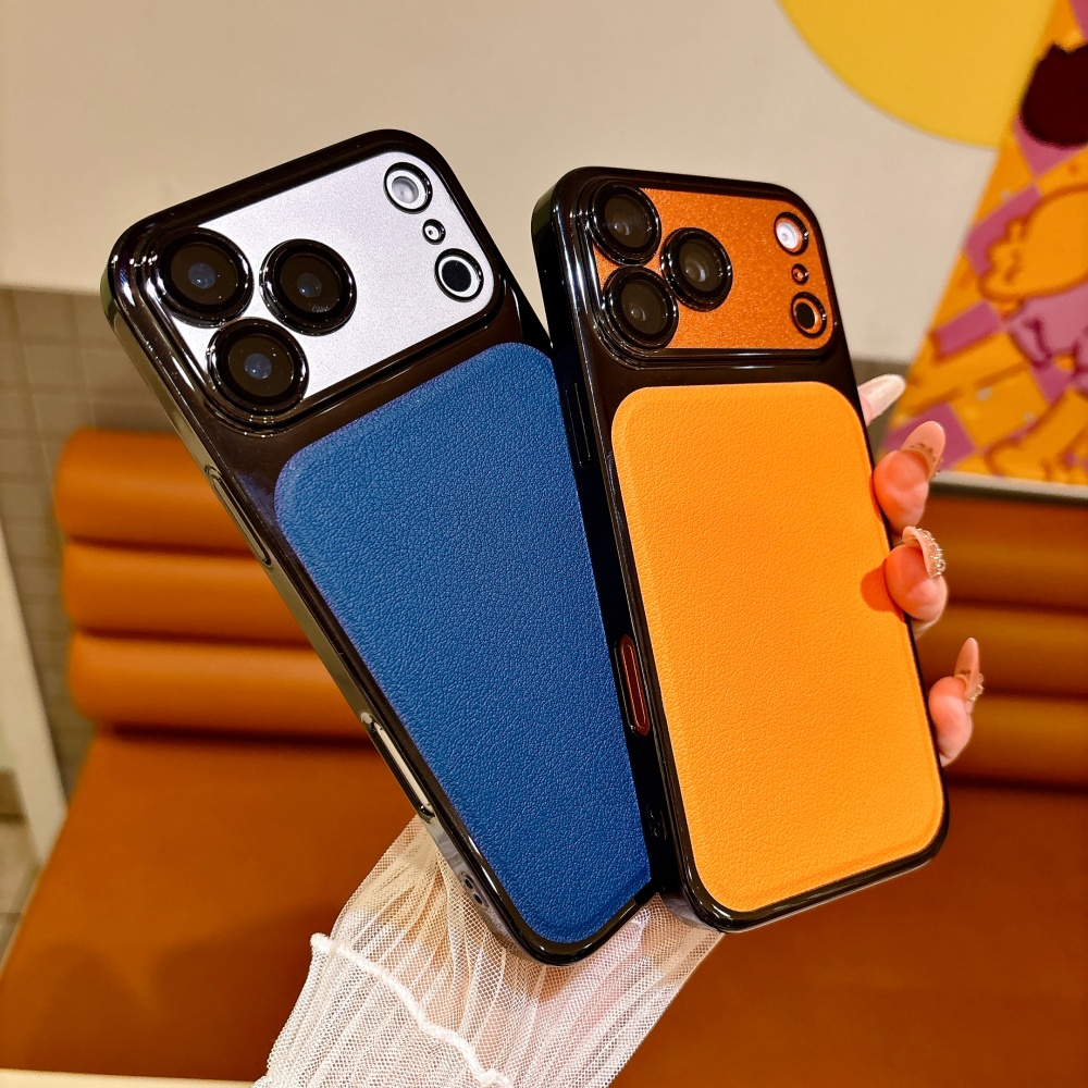 Luxury Solid Color PU Leather  - Luxury Plating Case 评论和价格