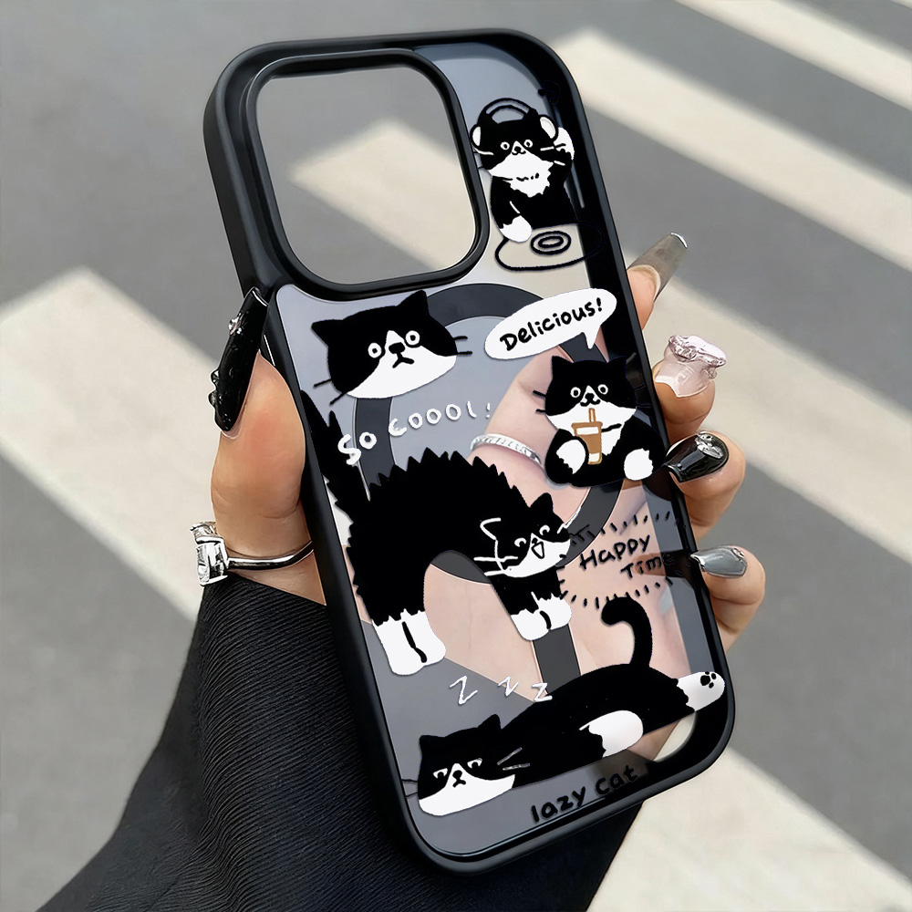 Funny Black Cat Wireless Charg - Phone Cases Funny 评论和价格