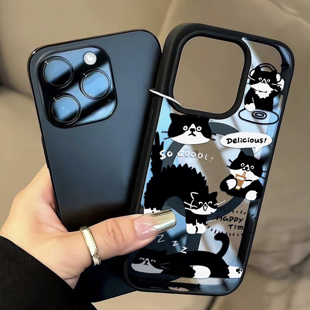 Funny Black Cat Wireless Charg - Phone Cases Funny 评论和价格