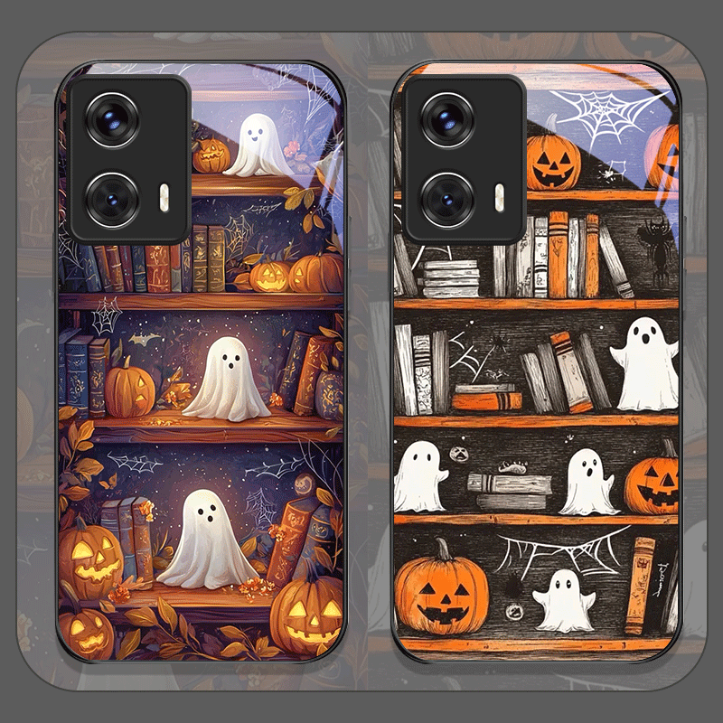 Halloween Pumpkin Ghost Booksh - Phone Cases Motorola 评论和价格