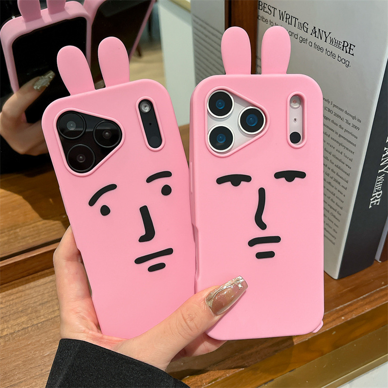Kawaii 3D Funny Cartoon Pink E - Phone Cases Funny 评论和价格