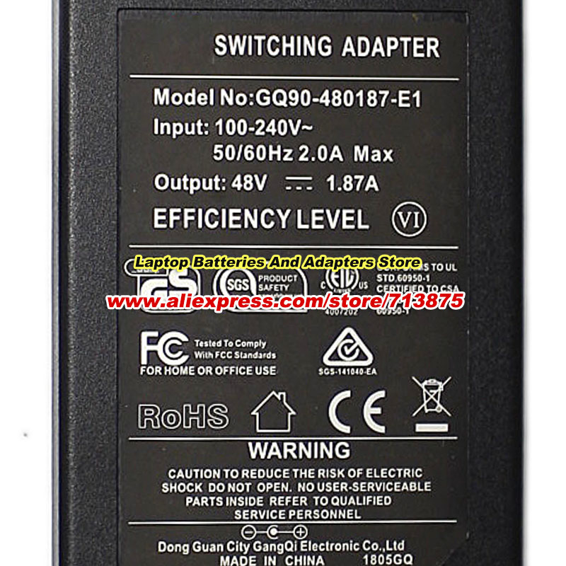48V 1.87A 90W GQ90-480187-E1 A - Phone Cases Uk 评论和价格