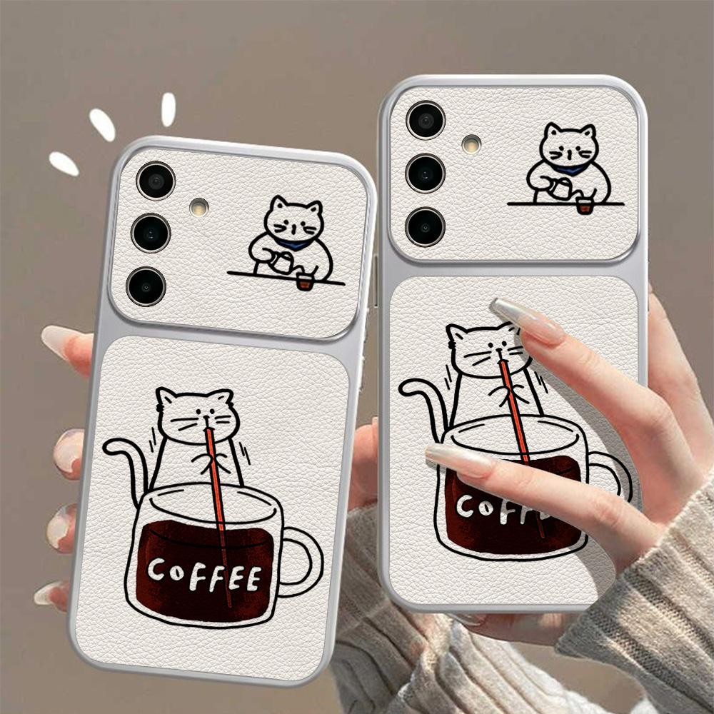 Coffee Cute Cat Phone Case For - Phone Cases Samsung S25 Fe 评论和价格
