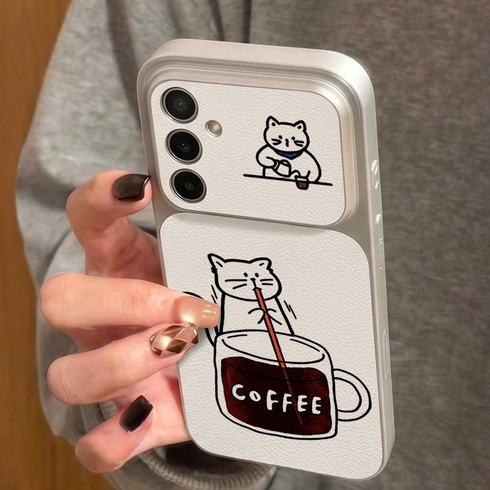 Coffee Cute Cat Phone Case For - Phone Cases Samsung S25 Fe 评论和价格