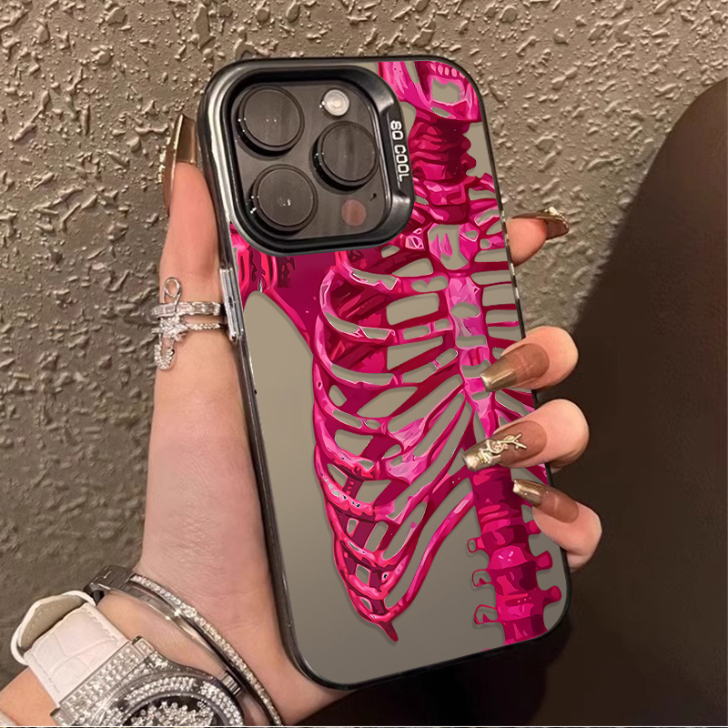 Luxury Pink Green Skull Phone  - Phone Cases Green 评论和价格