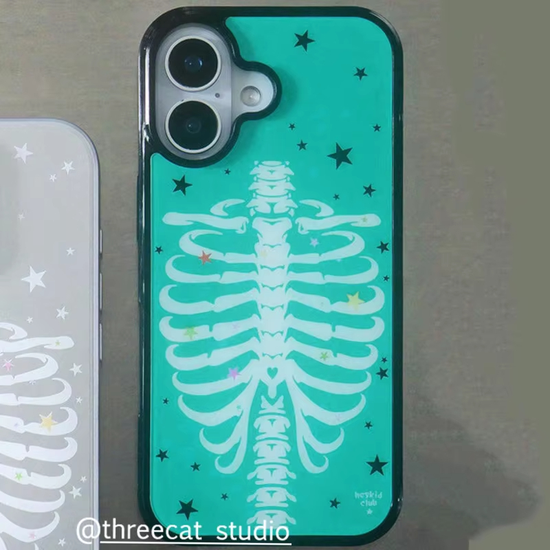 Fashion Ins Green Gothic Skele - Phone Cases Green 评论和价格