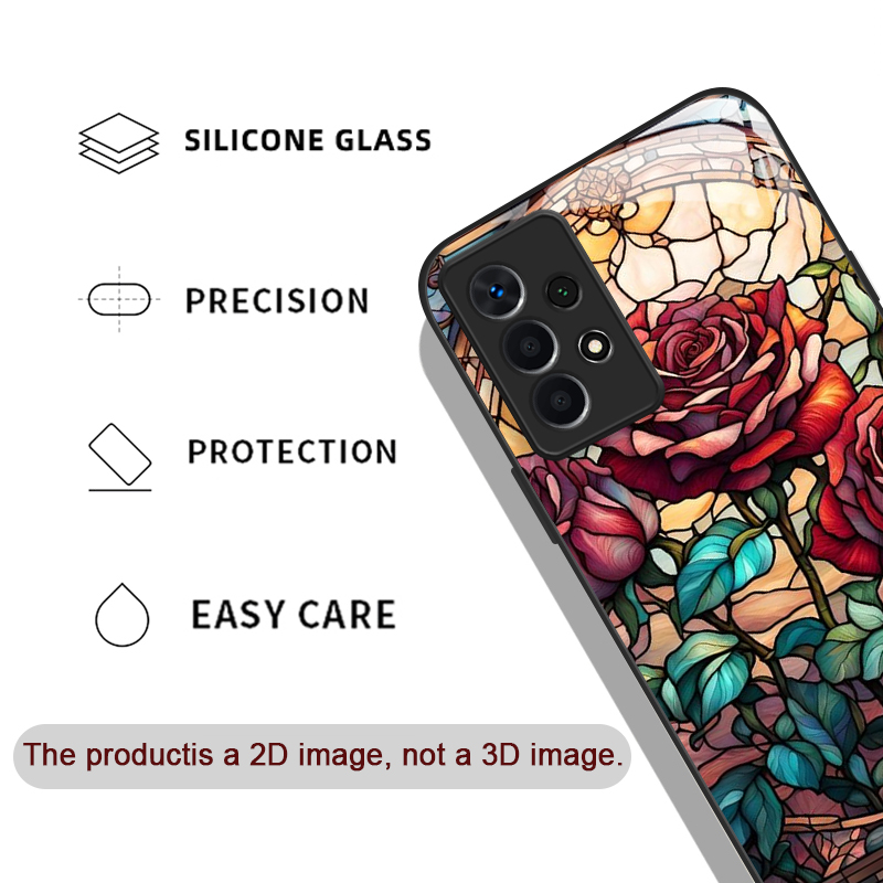 Art Colorful Glass Style Rose  - Phone Cases Art 评论和价格