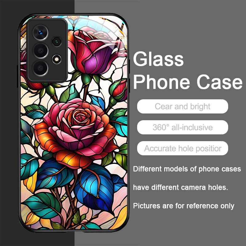 Art Colorful Glass Style Rose  - Phone Cases Art 评论和价格