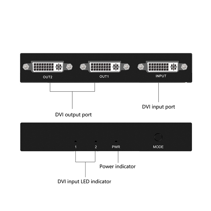 1x2/1x4 Port DVI Splitter 1 in - Phone Cases Uk 评论和价格