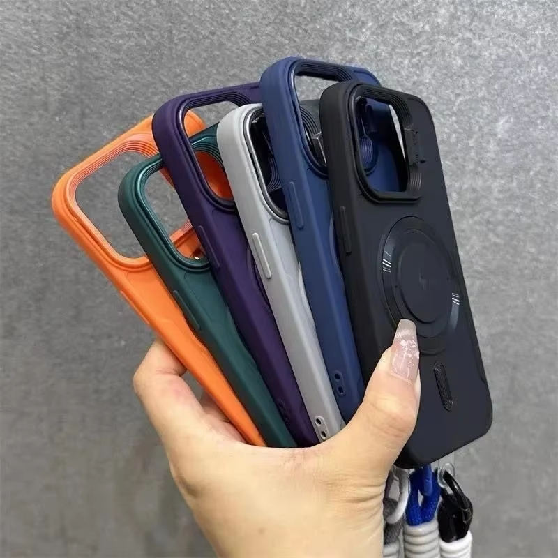 Fold Lens Stand Magnetic Case  - Phone Cases With Stand 评论和价格