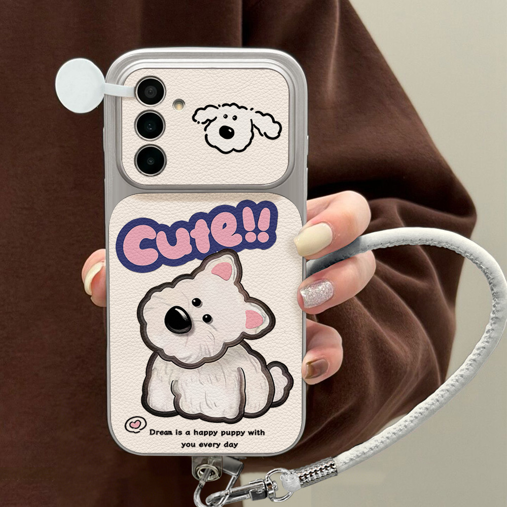 Cute Cartoon Dog Lanyard Phone - Phone Cases That Cover The Camera 评论和价格