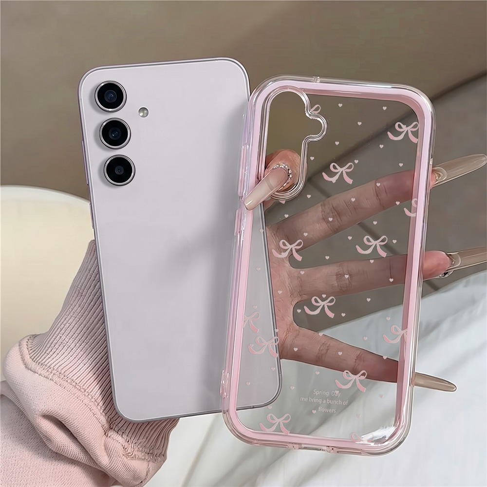 Cute Pink Bow Soft Phone Case  - Phone Cases That Cover The Camera 评论和价格