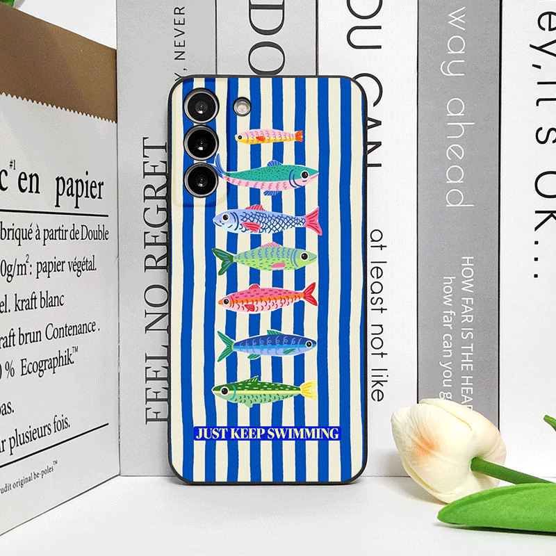 Cute Striped Pattern Sardines  - Phone Cases Funny 评论和价格