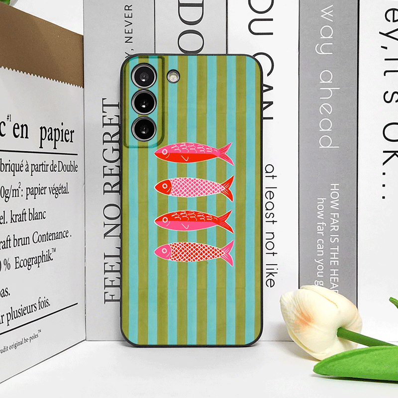 Cute Striped Pattern Sardines  - Phone Cases Funny 评论和价格