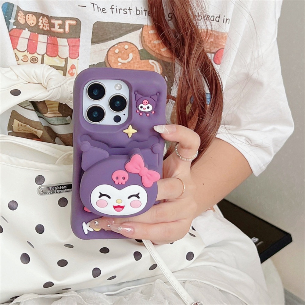 Cartoon Sanrio Cute 3D Cartoon - Phone Cases With Stand 评论和价格