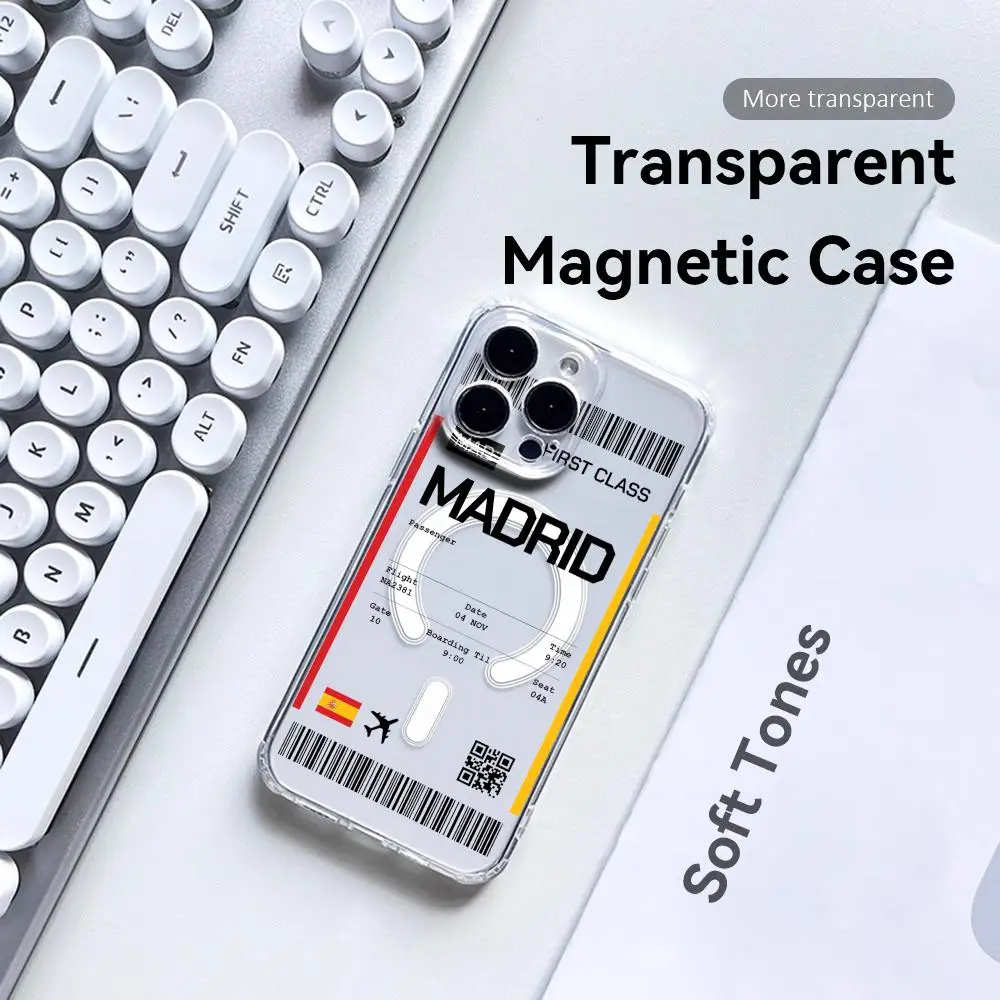 Travel Plane Ticket Spain Phon - Phone Cases Magnetic 评论和价格