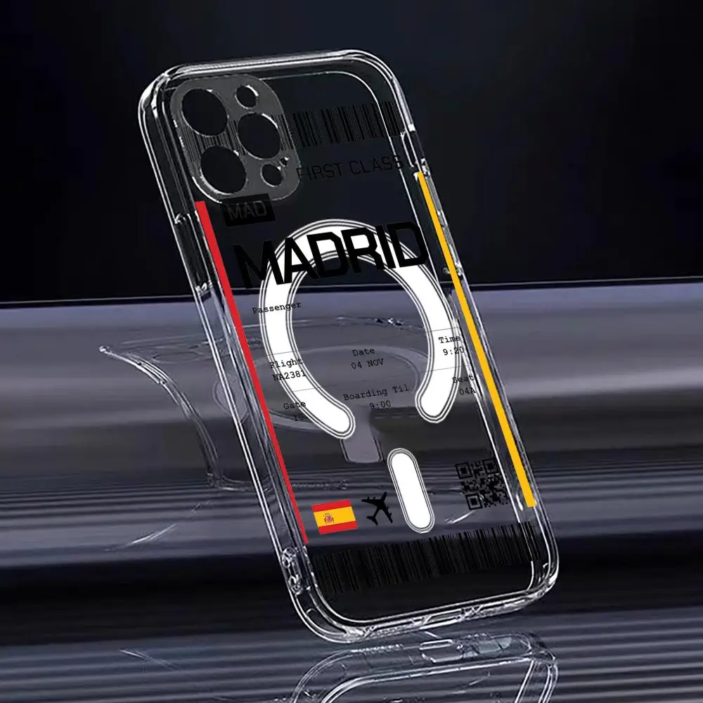 Travel Plane Ticket Spain Phon - Phone Cases Magnetic 评论和价格