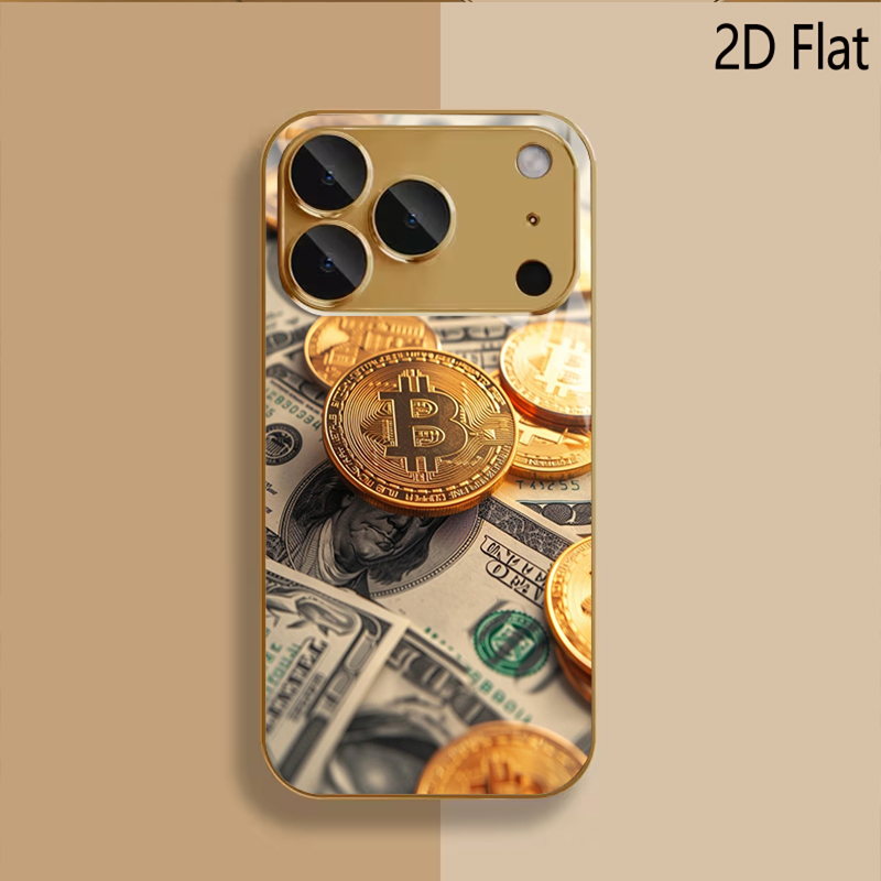 Bitcoin print Patterned temper - Phone Cases That Cover The Camera 评论和价格
