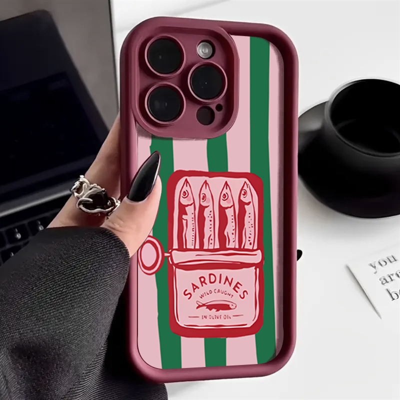 Funny Sardine Can Retro Stripe - Phone Cases Funny 评论和价格