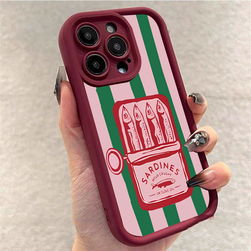 Funny Sardine Can Retro Stripe - Phone Cases Funny 评论和价格