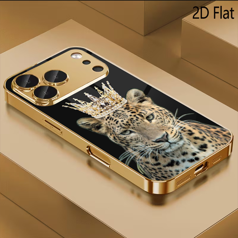 Leopard King Patterned tempere - Phone Cases That Cover The Camera 评论和价格