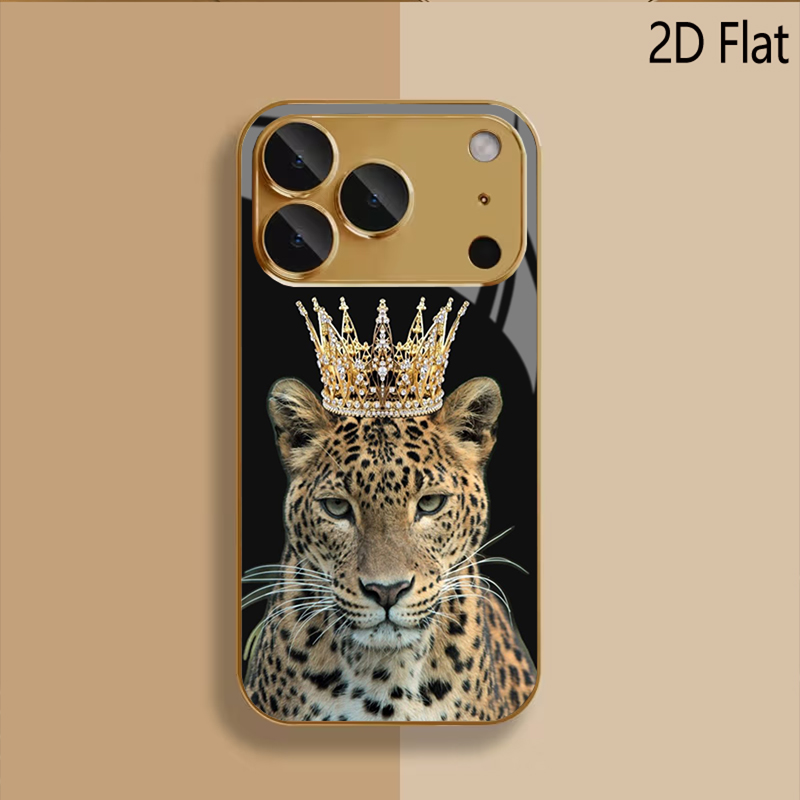 Leopard King Patterned tempere - Phone Cases That Cover The Camera 评论和价格