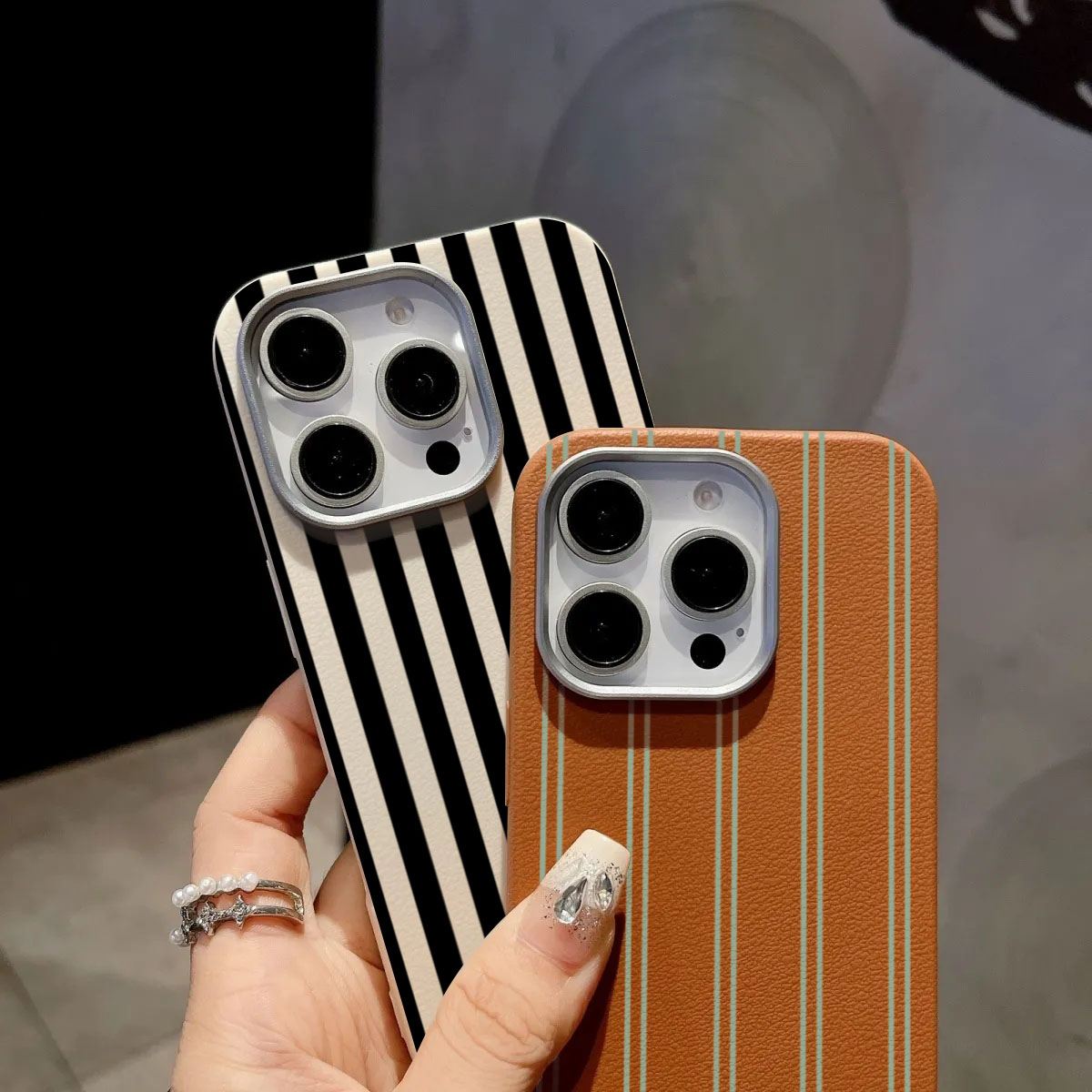 The Green Stripe Lichee Patter - Phone Cases Green 评论和价格