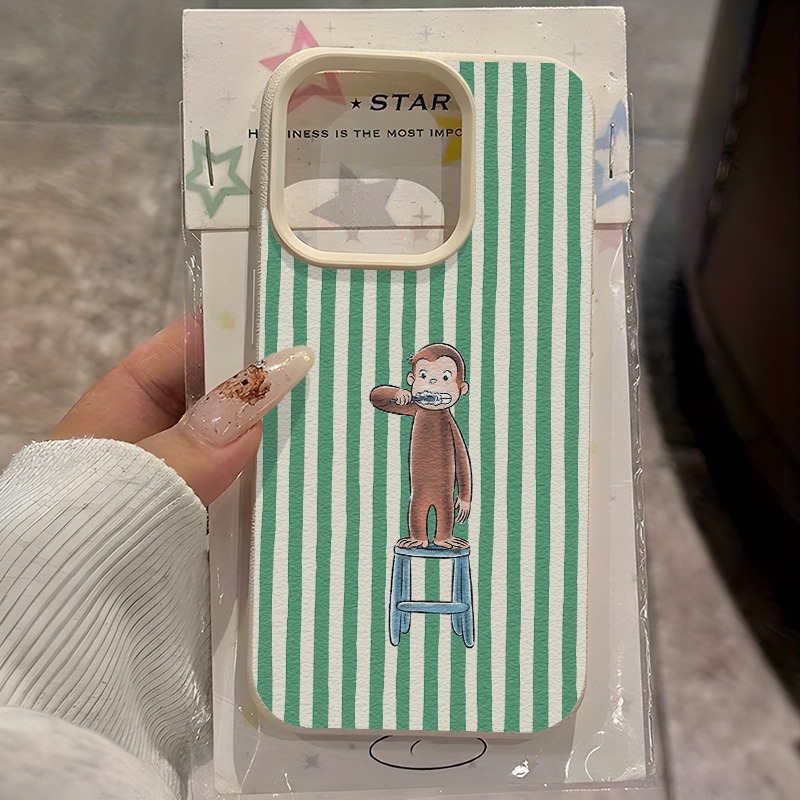 Green Striped Toothbrush Monke - Phone Cases Green 评论和价格
