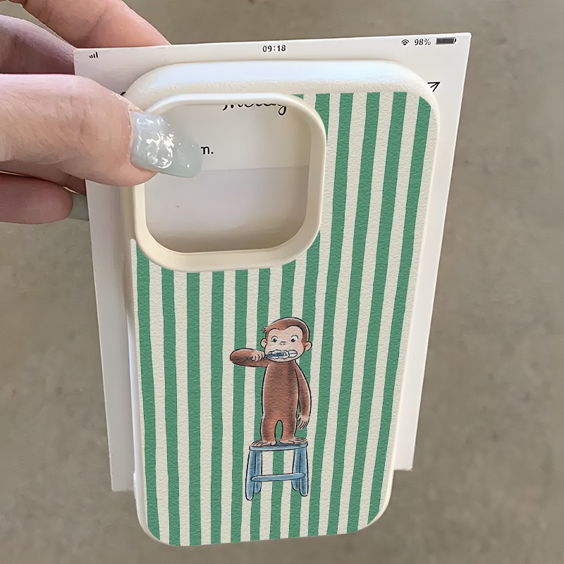 Green Striped Toothbrush Monke - Phone Cases Green 评论和价格