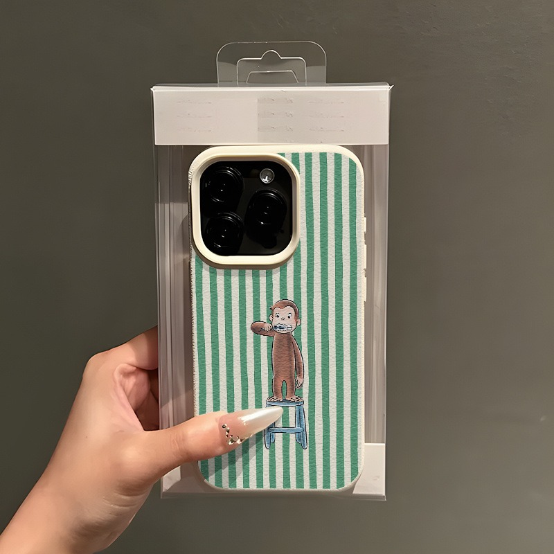 Green Striped Toothbrush Monke - Phone Cases Green 评论和价格
