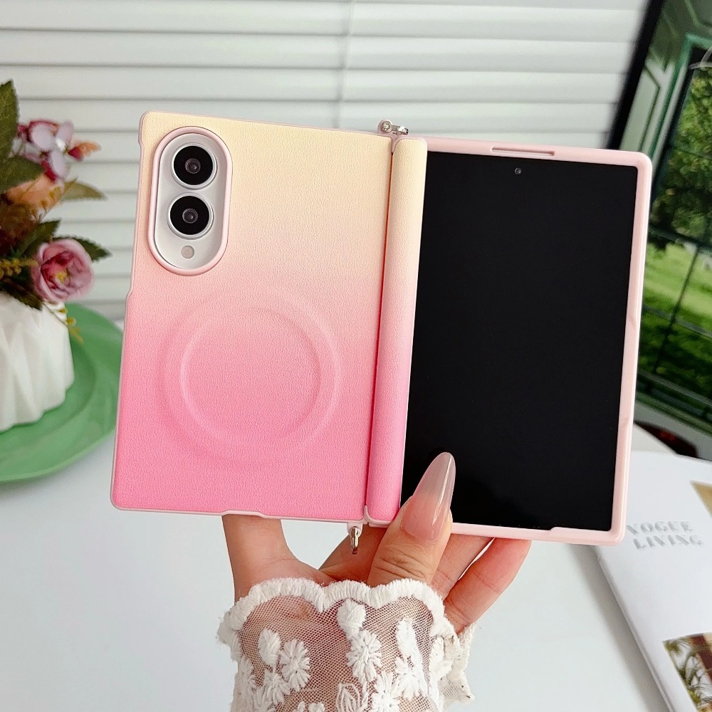 Magnetic for MagSafe PU Leathe - Gradient Color Case 评论和价格