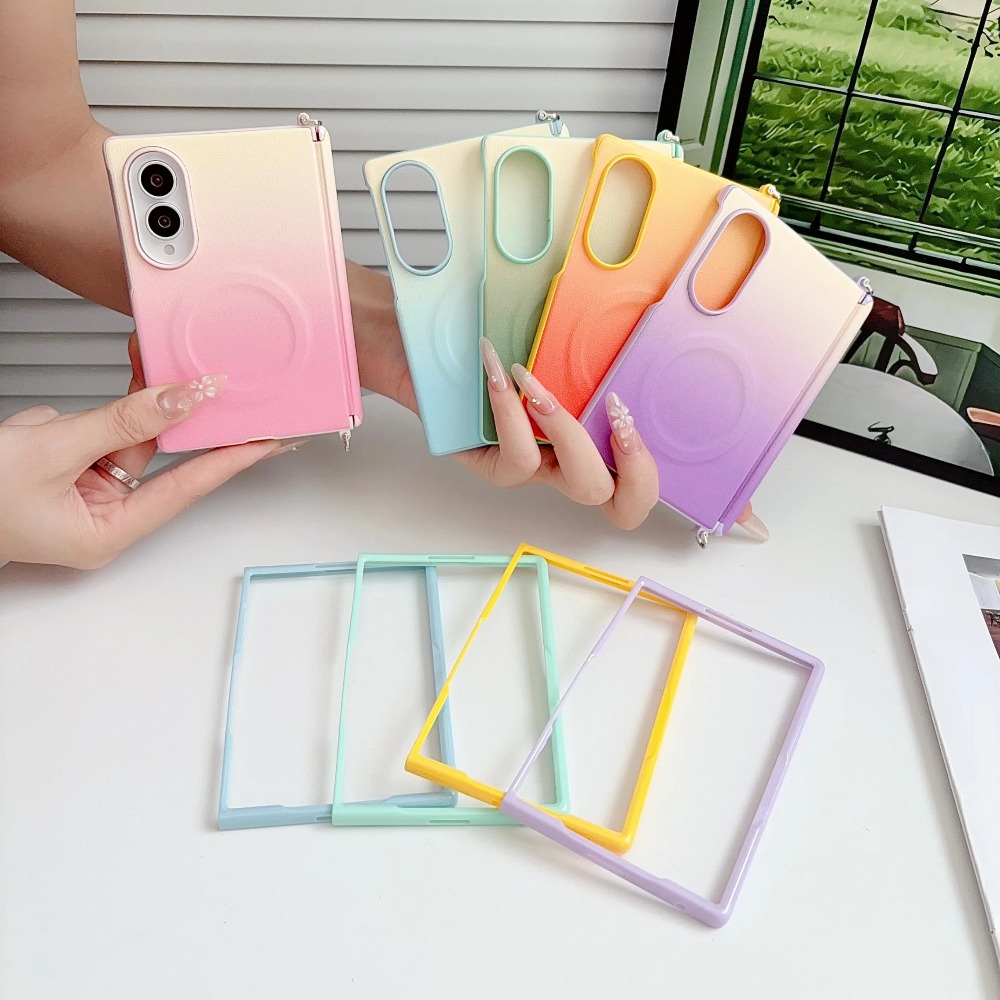 Magnetic for MagSafe PU Leathe - Gradient Color Case 评论和价格