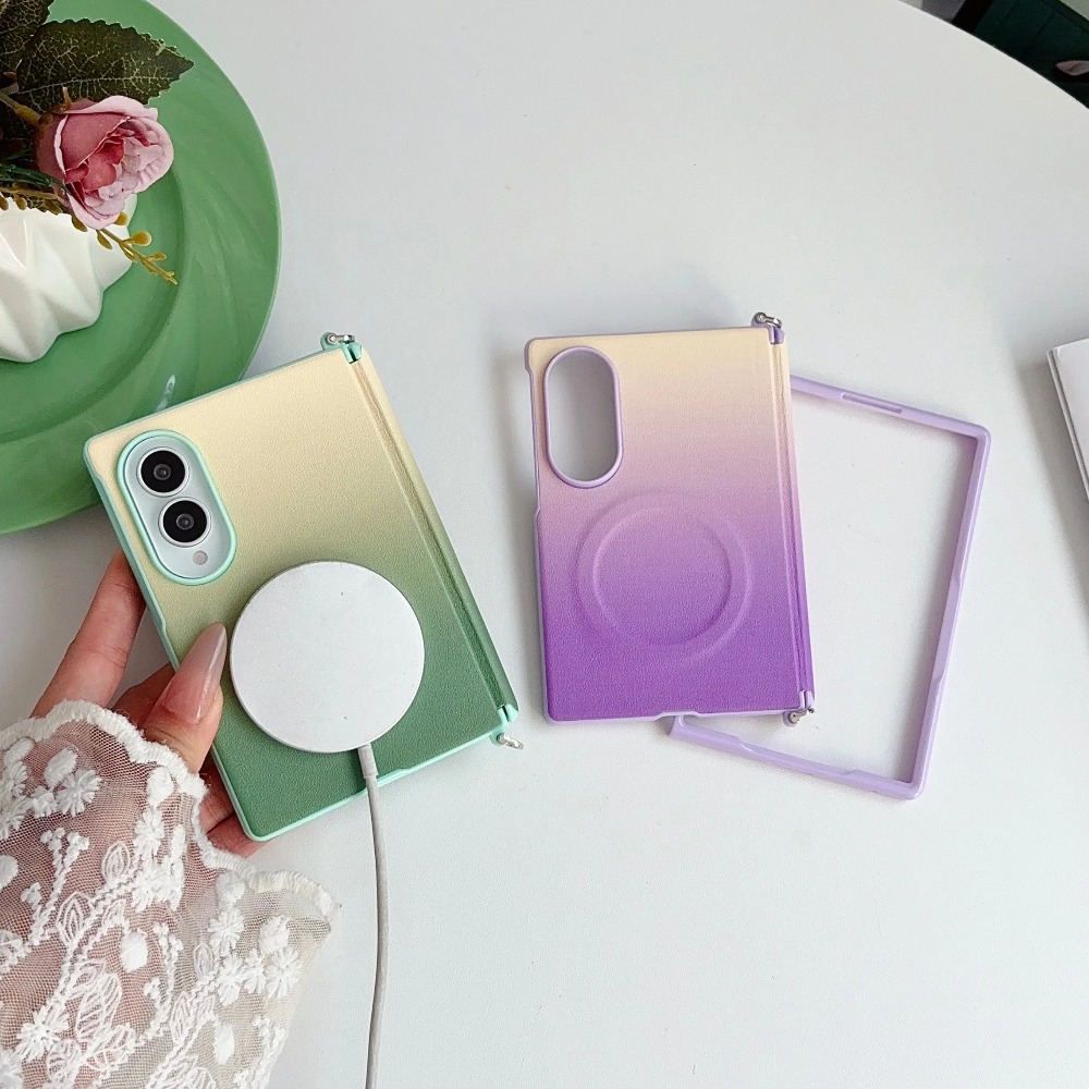 Magnetic for MagSafe PU Leathe - Gradient Color Case 评论和价格