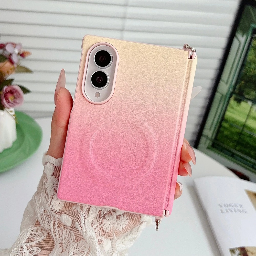 Magnetic for MagSafe PU Leathe - Gradient Color Case 评论和价格