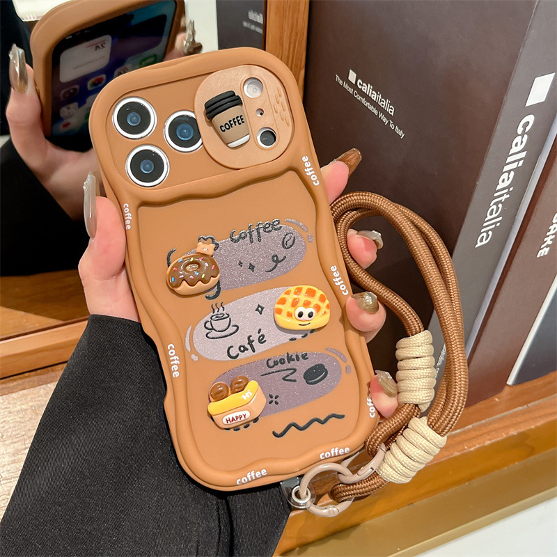 3D Cartoon Bread With Wrist St - Phone Cases That Cover The Camera 评论和价格