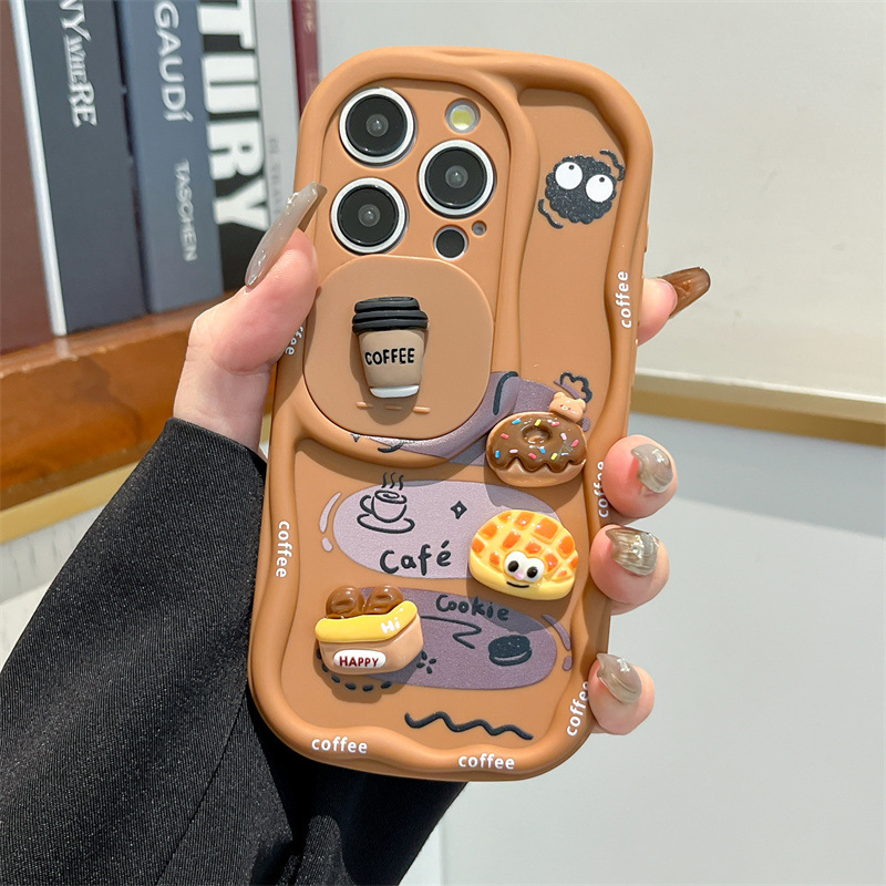 3D Cartoon Bread With Wrist St - Phone Cases That Cover The Camera 评论和价格